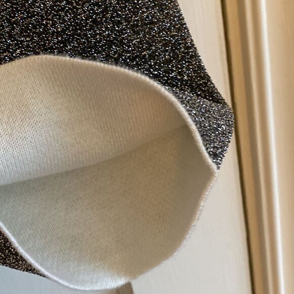 NWT Great American Bell Sleeve Silver Metallic Mini Dress Size 2 Medium - Picture 10 of 16